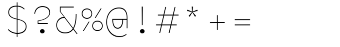 Monofontis Thin Font OTHER CHARS