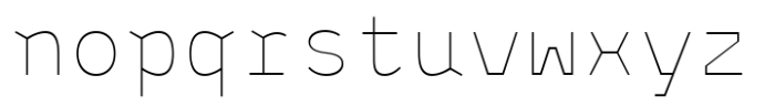 Monofontis Thin Font LOWERCASE