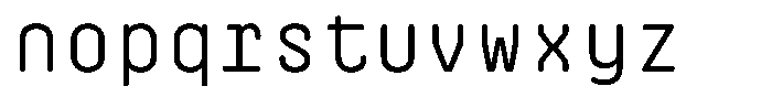 Monofrik Regular Font LOWERCASE