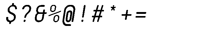 Monofrik Slant Regular Font OTHER CHARS
