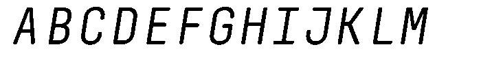 Monofrik Slant Regular Font UPPERCASE