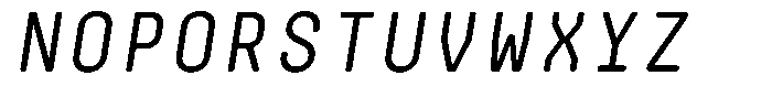 Monofrik Slant Regular Font UPPERCASE