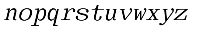 Monogert Italic Simple Font LOWERCASE