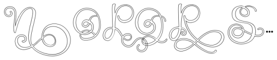 Monogram Challigraphy In line 08 Font UPPERCASE