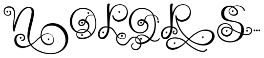Monogram Challigraphy Little Round Tip 02 Font UPPERCASE