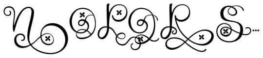 Monogram Challigraphy Little flower 10 Font LOWERCASE