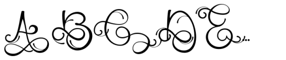 Monogram Challigraphy Splash Long 14 Font UPPERCASE