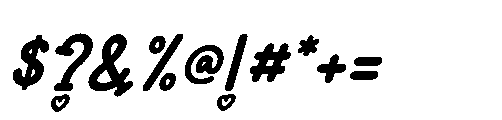 Monoheart Italic Font OTHER CHARS
