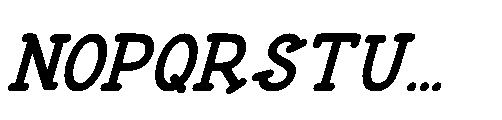 Monoheart Italic Font UPPERCASE