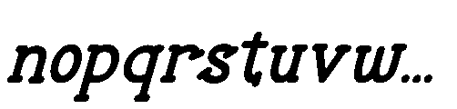 Monoheart Italic Font LOWERCASE