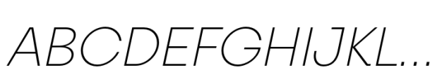 Monolight Extralight italic Font UPPERCASE