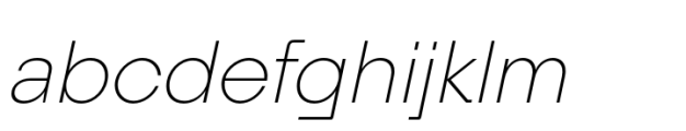 Monolight Extralight italic Font LOWERCASE