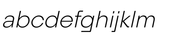 Monolight Light italic Font LOWERCASE