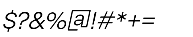 Monolight Regular italic Font OTHER CHARS