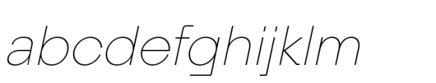 Monolight Thin italic Font LOWERCASE