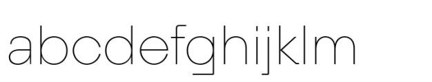 Monolight Thin Font LOWERCASE