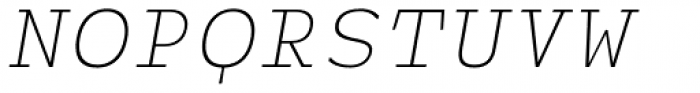 Monoloch Extra Light Italic Font UPPERCASE