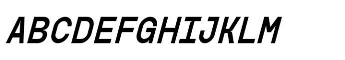 Monopack Condensed Oblique Font UPPERCASE