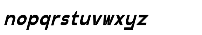 Monopack Condensed Oblique Font LOWERCASE