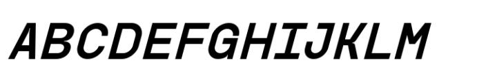 Monopack Oblique Font UPPERCASE
