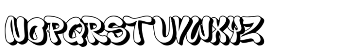 Monosock Layered Graffiti Shadow Font LOWERCASE