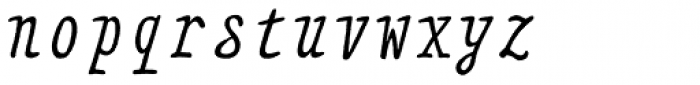 Monospasz Italic Font LOWERCASE
