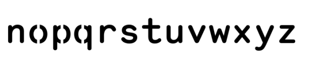 Monosten Stencil Pro Bold Font LOWERCASE