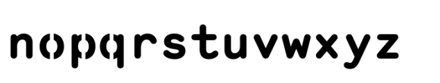 Monosten Stencil Pro Extrabold Font LOWERCASE