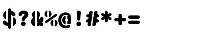 Monosten Stencil Pro Fat Font OTHER CHARS