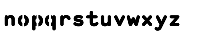 Monosten Stencil Pro Fat Font LOWERCASE