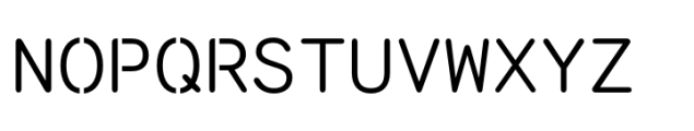 Monosten Stencil Pro Light Font UPPERCASE