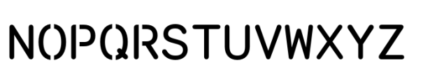 Monosten Stencil Pro Regular Font UPPERCASE