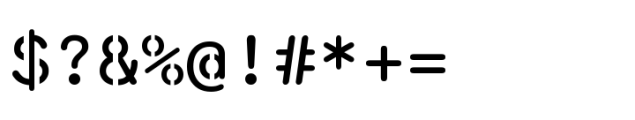 Monosten Stencil Pro Variable Font OTHER CHARS
