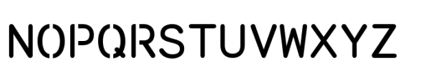 Monosten Stencil Pro Variable Font UPPERCASE