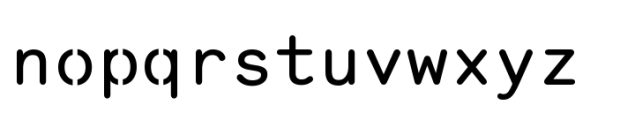 Monosten Stencil Pro Variable Font LOWERCASE