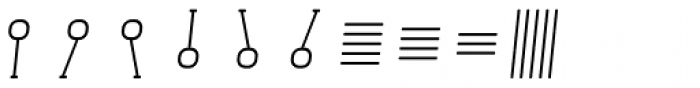 Monostep Geometrics Rounded Thin Italic Font OTHER CHARS