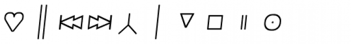 Monostep Geometrics Rounded Thin Italic Font OTHER CHARS