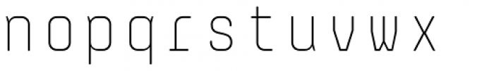 Monostep Rounded Thin Font LOWERCASE