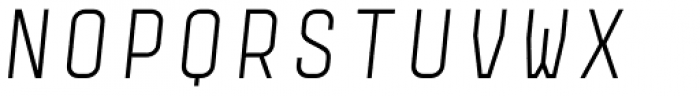 Monostep Straight Light Italic Font UPPERCASE