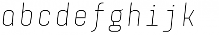 Monostep Straight Thin Italic Font LOWERCASE