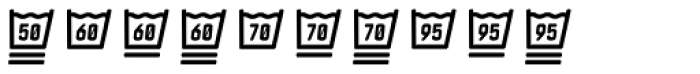 Monostep Washing Symbols Rounded Light Italic Font OTHER CHARS
