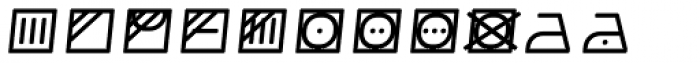 Monostep Washing Symbols Rounded Light Italic Font LOWERCASE