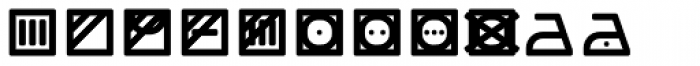Monostep Washing Symbols Rounded Regular Font UPPERCASE