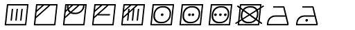 Monostep Washing Symbols Rounded Thin Italic Font UPPERCASE