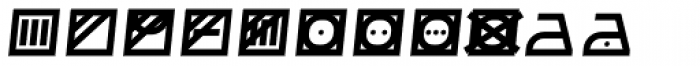 Monostep Washing Symbols Straight Regular Italic Font LOWERCASE