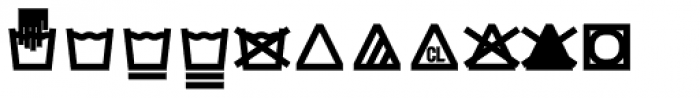 Monostep Washing Symbols Straight Regular Font UPPERCASE