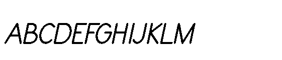 Monotrax Italic Font UPPERCASE