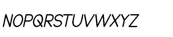 Monotrax Italic Font UPPERCASE