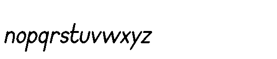 Monotrax Italic Font LOWERCASE