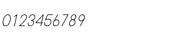 Monotrax Thin Italic Font OTHER CHARS